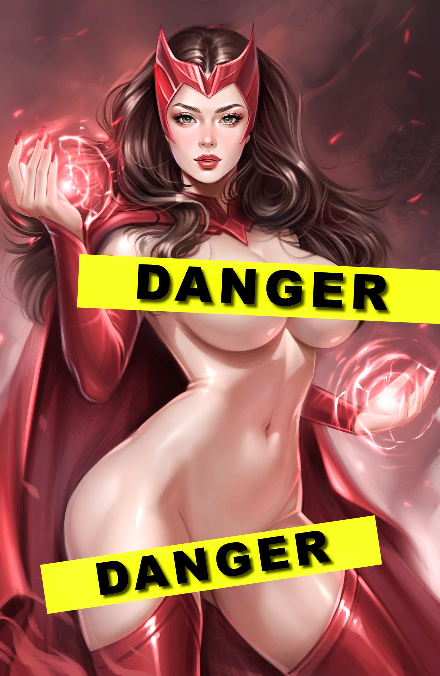 WAIFU CHRONICLES #1 - SPELLBOUND COSPLAY - UV FLAT METAL/ UV WOOD TREATMENT - by Pilnikova Art - Preorder