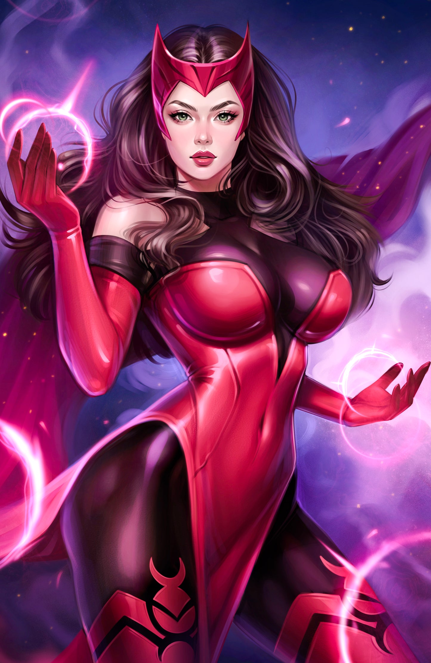 WAIFU CHRONICLES #1 - SPELLBOUND COSPLAY - UV FLAT METAL/ UV WOOD TREATMENT - by Pilnikova Art - Preorder