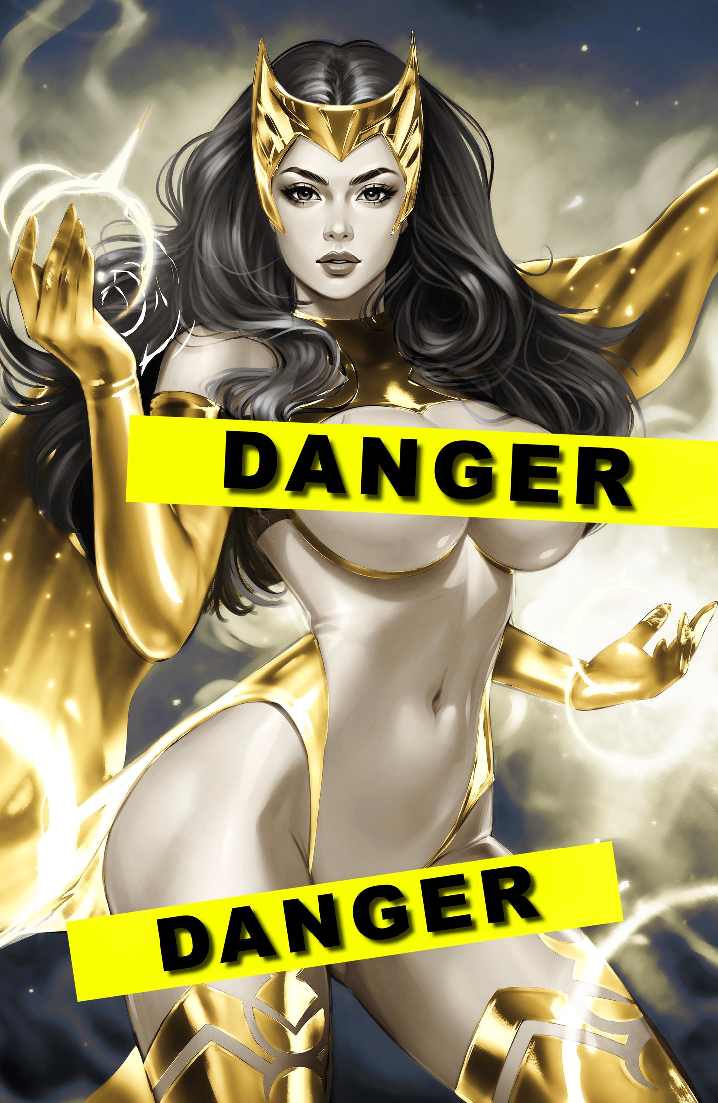 WAIFU CHRONICLES #1 - SPELLBOUND COSPLAY - UV FLAT METAL/ UV WOOD TREATMENT - by Pilnikova Art - Preorder