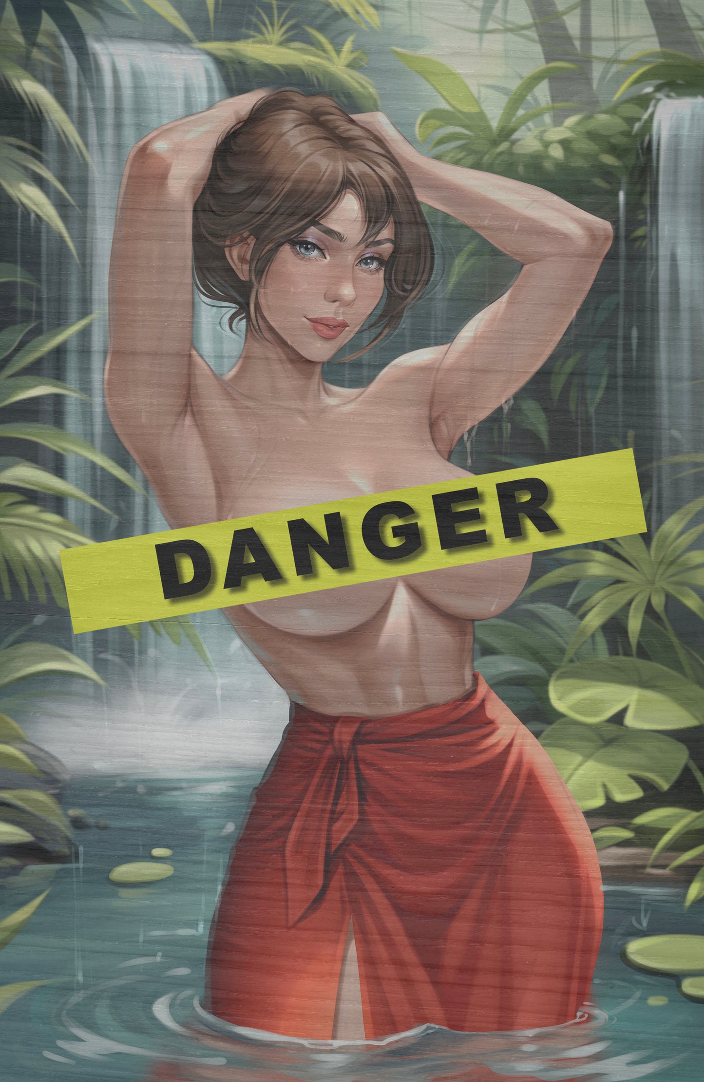 WAIFU CHRONICLES #1 - JUNGLE QUEEN COSPLAY - UV FLAT METAL/ UV WOOD TREATMENT - by Pilnikova - Preorder