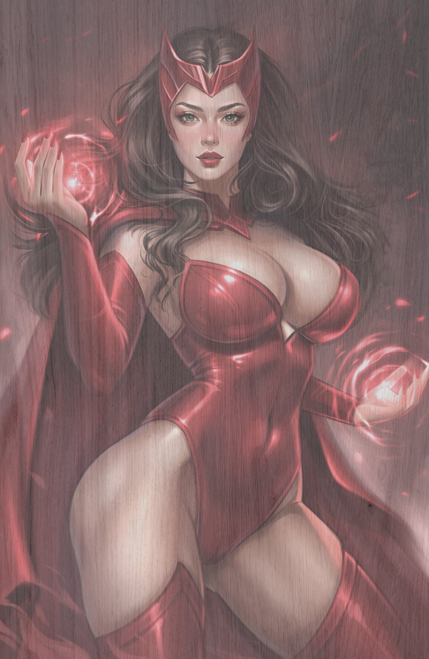 WAIFU CHRONICLES #1 - SPELLBOUND COSPLAY - UV FLAT METAL/ UV WOOD TREATMENT - by Pilnikova Art - Preorder