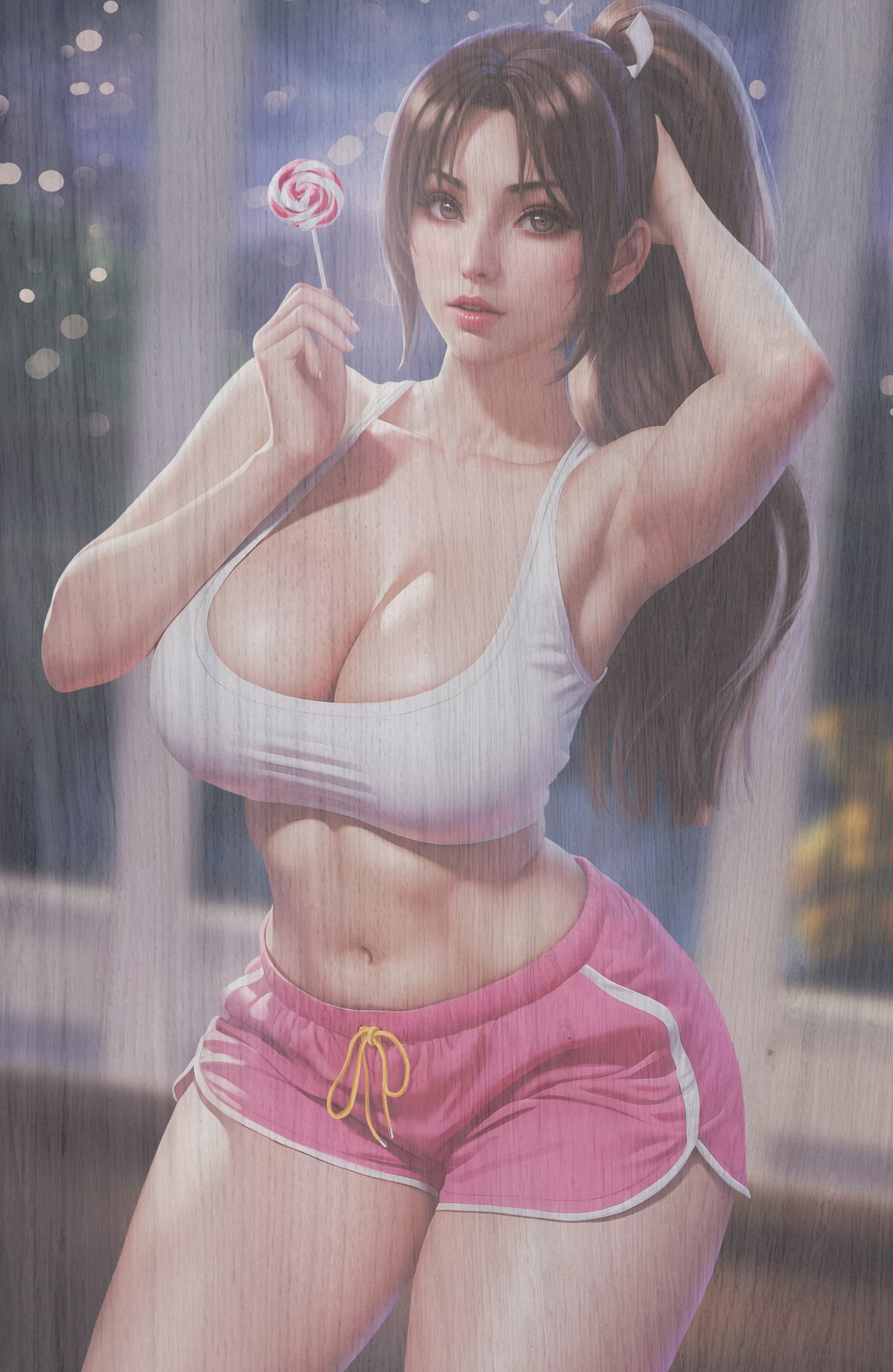 WAIFU CHRONICLES #1 - FAN SHINOBI COSPLAY - UV FLAT METAL/ UV WOOD TREATMENT - by Danejo - Preorder