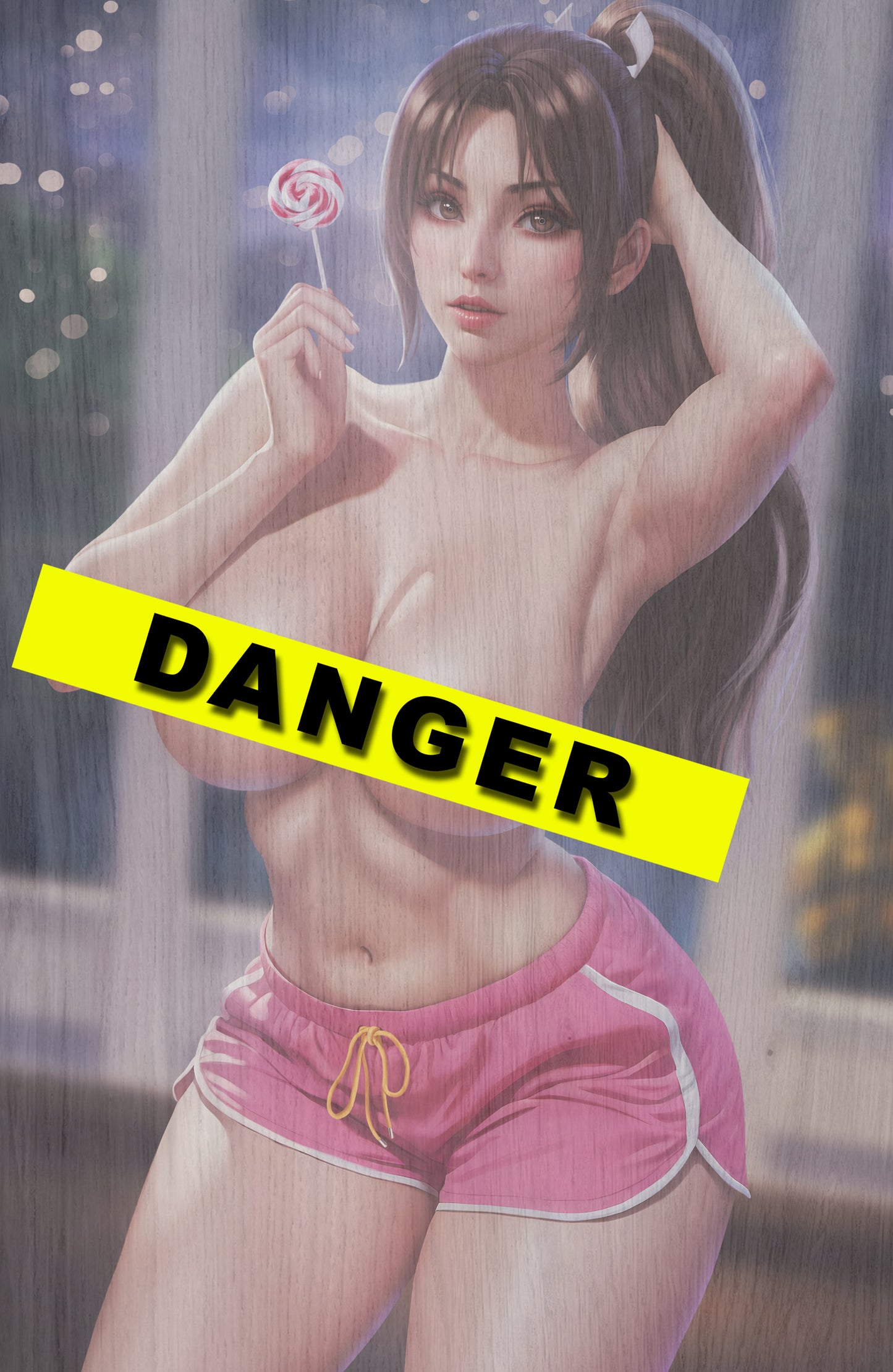 WAIFU CHRONICLES #1 - FAN SHINOBI COSPLAY - UV FLAT METAL/ UV WOOD TREATMENT - by Danejo - Preorder