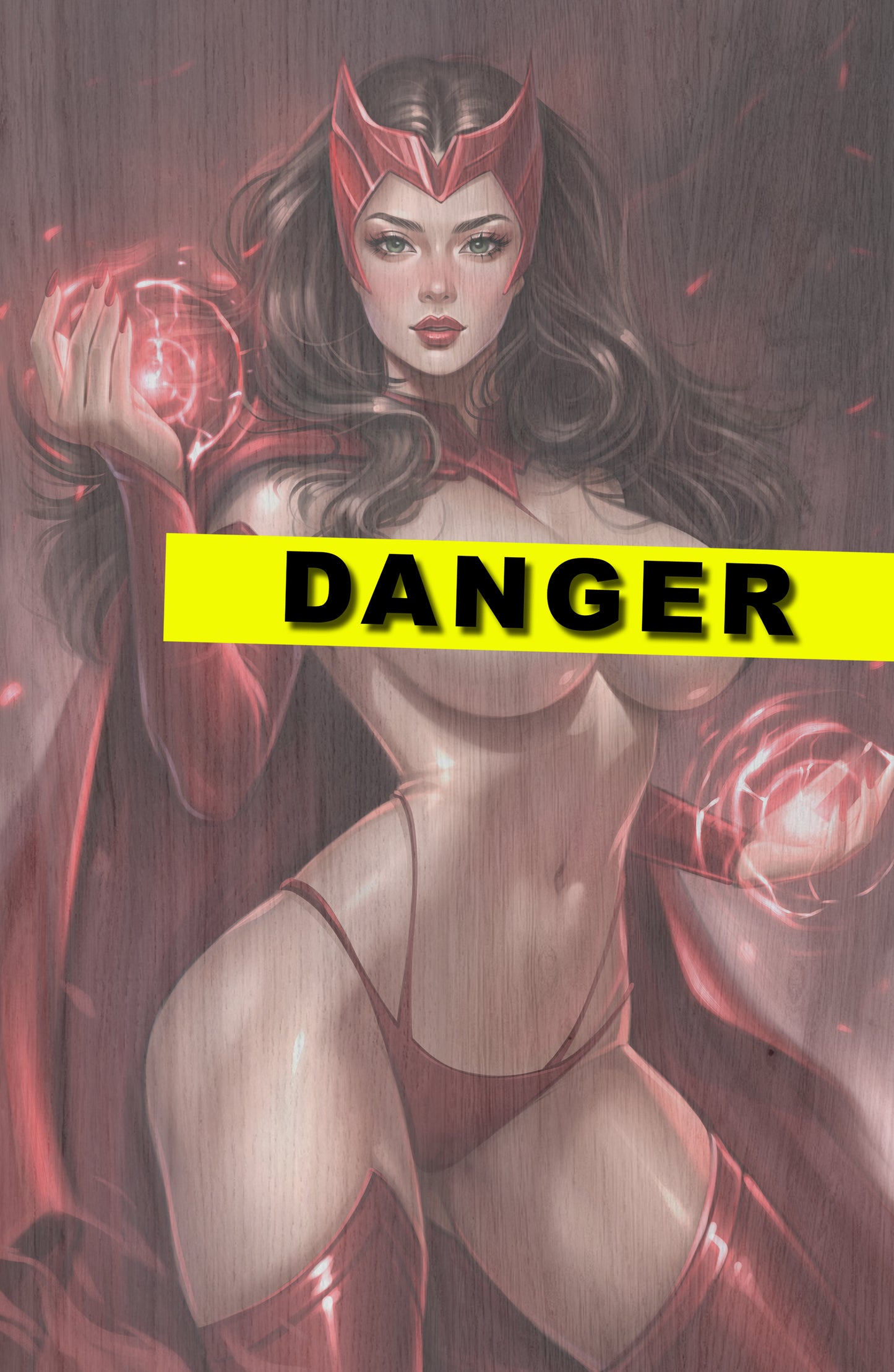 WAIFU CHRONICLES #1 - SPELLBOUND COSPLAY - UV FLAT METAL/ UV WOOD TREATMENT - by Pilnikova Art - Preorder