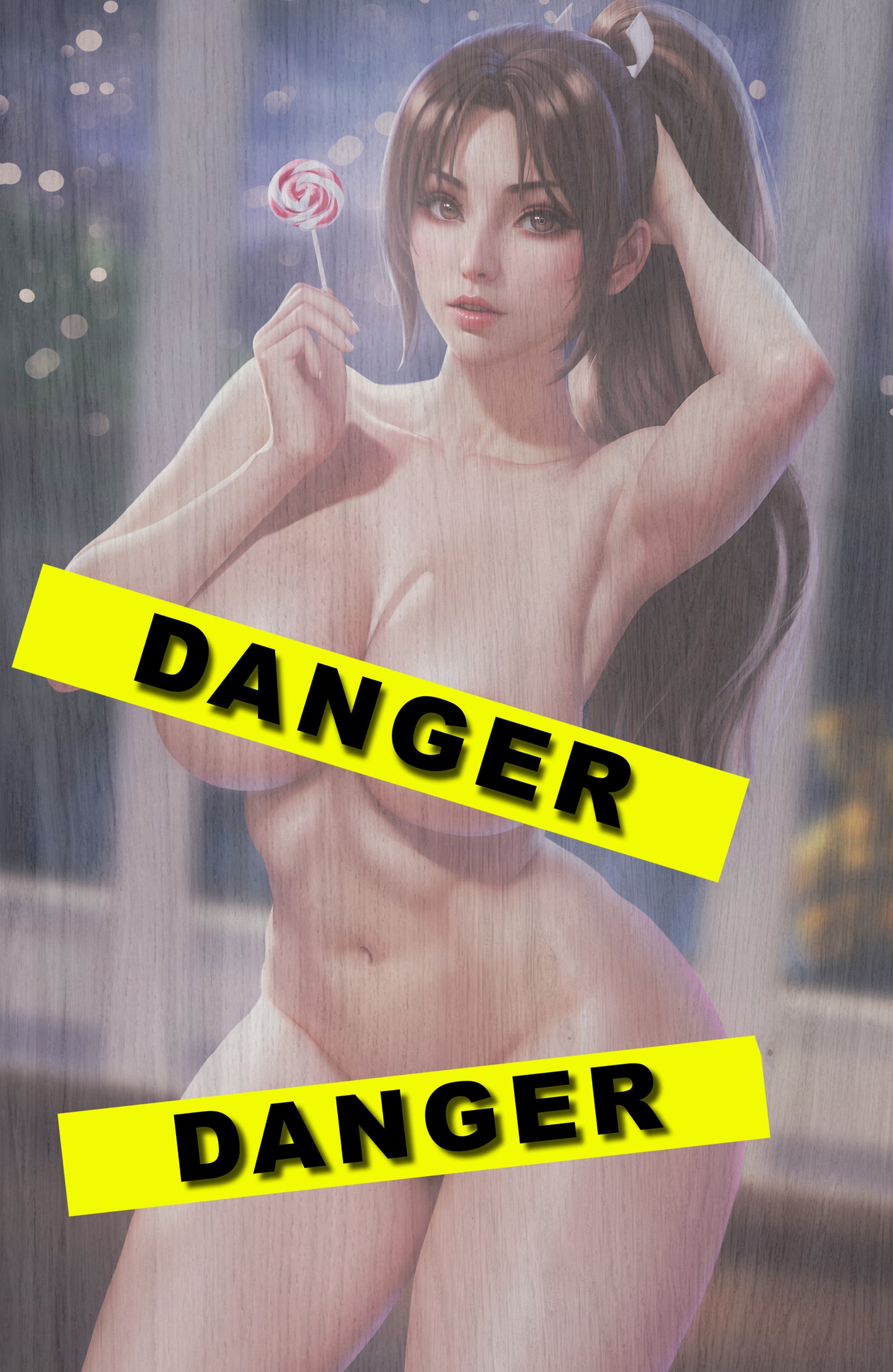 WAIFU CHRONICLES #1 - FAN SHINOBI COSPLAY - UV FLAT METAL/ UV WOOD TREATMENT - by Danejo - Preorder