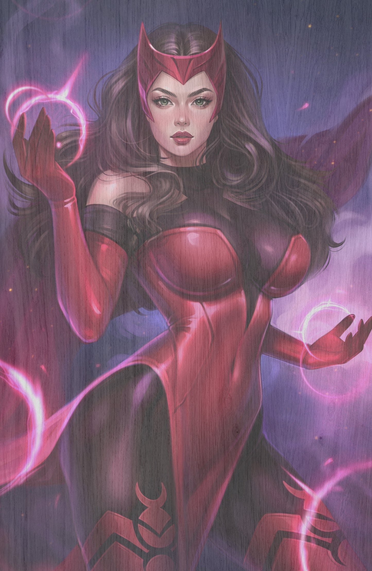 WAIFU CHRONICLES #1 - SPELLBOUND COSPLAY - UV FLAT METAL/ UV WOOD TREATMENT - by Pilnikova Art - Preorder