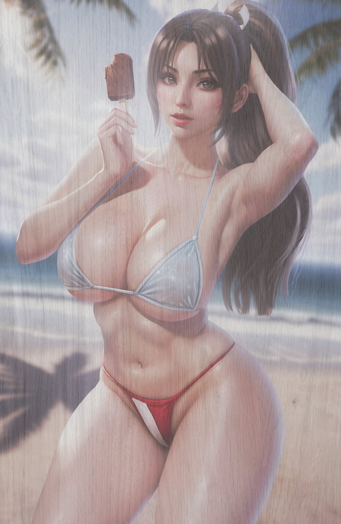 WAIFU CHRONICLES #1 - FAN SHINOBI COSPLAY - UV FLAT METAL/ UV WOOD TREATMENT - by Danejo - Preorder