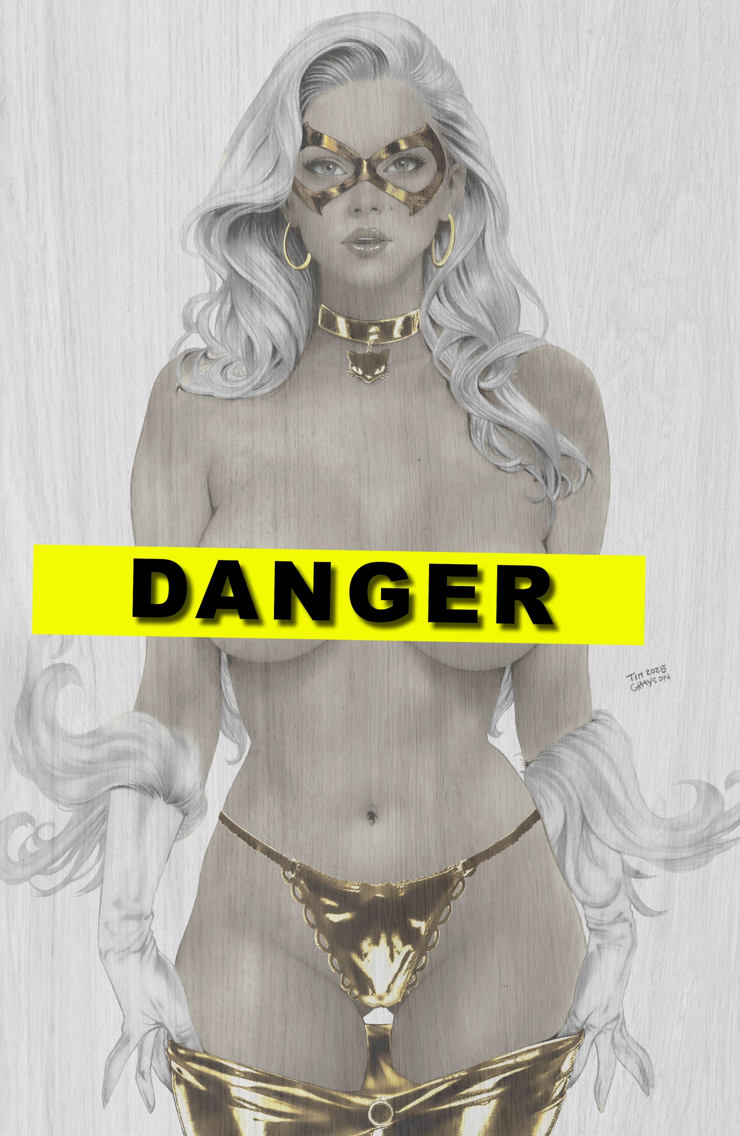 WAIFU CHRONICLES #1 - EROTICAT COSPLAY - UV FLAT METAL/ UV WOOD TREATMENT - by Tim Grayson - Preorder