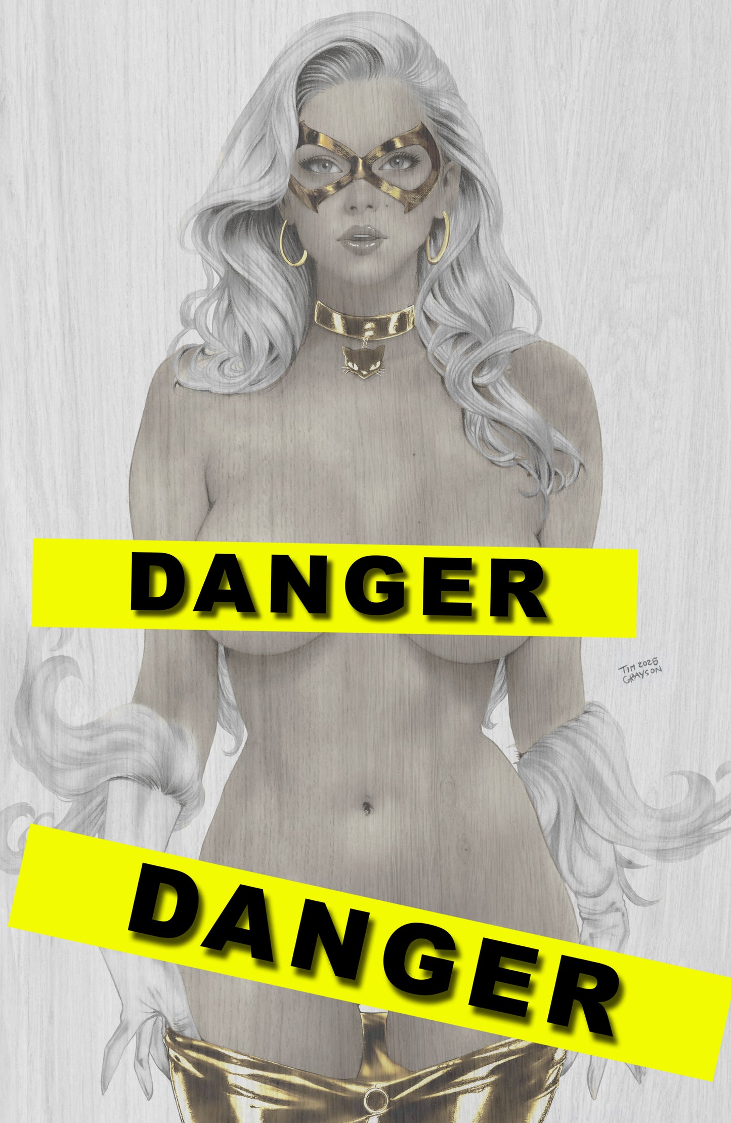 WAIFU CHRONICLES #1 - EROTICAT COSPLAY - UV FLAT METAL/ UV WOOD TREATMENT - by Tim Grayson - Preorder