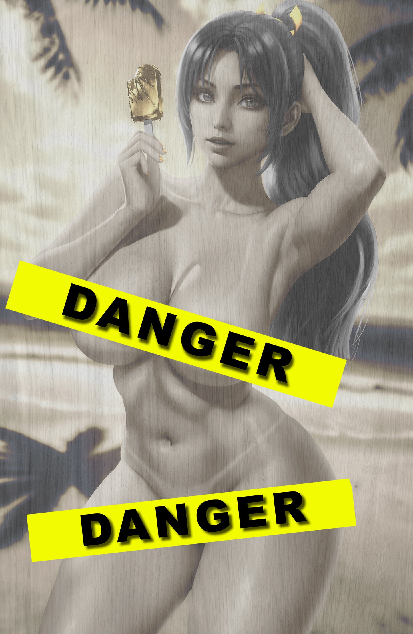 WAIFU CHRONICLES #1 - FAN SHINOBI COSPLAY - UV FLAT METAL/ UV WOOD TREATMENT - by Danejo - Preorder