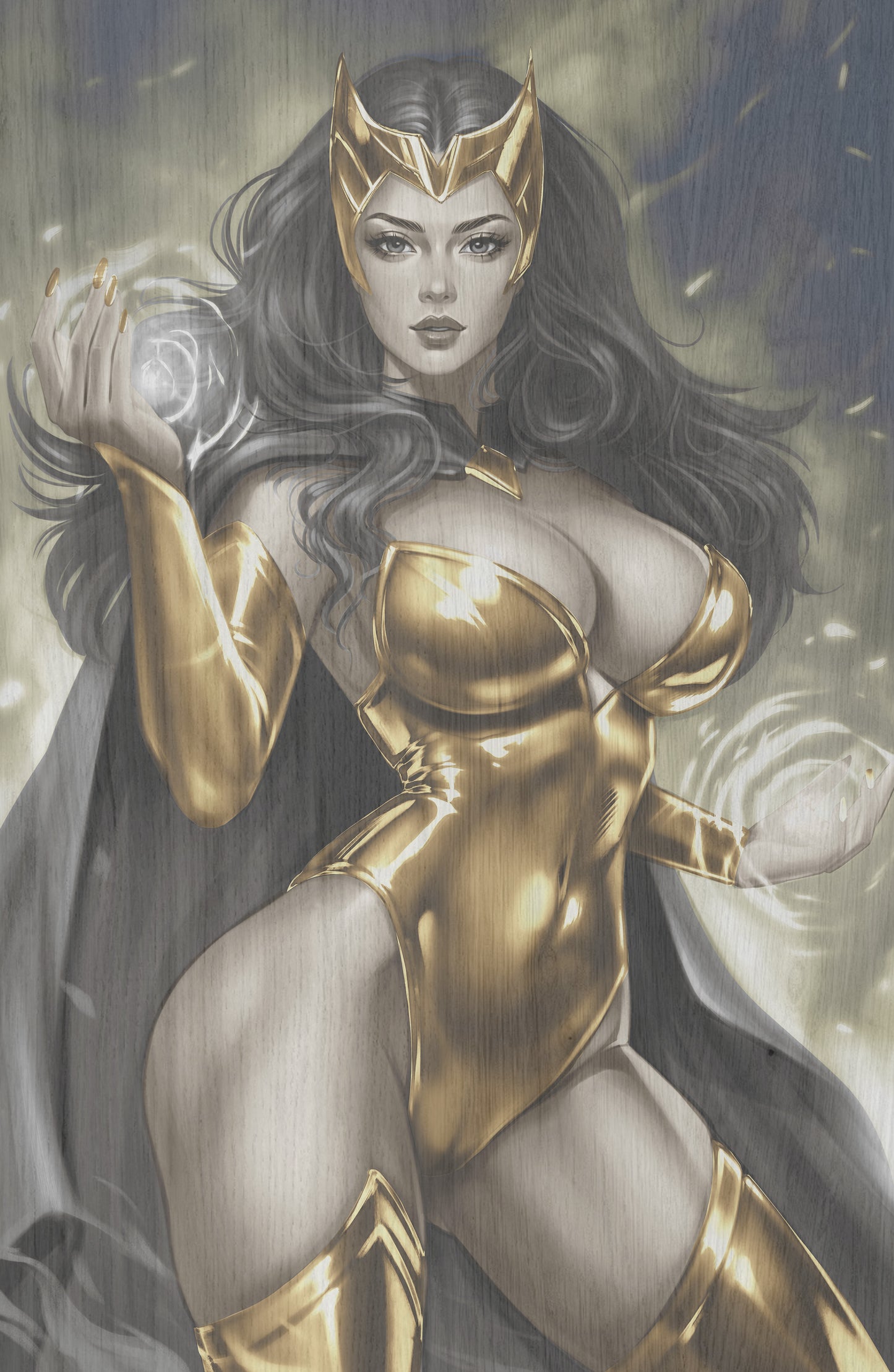 WAIFU CHRONICLES #1 - SPELLBOUND COSPLAY - UV FLAT METAL/ UV WOOD TREATMENT - by Pilnikova Art - Preorder