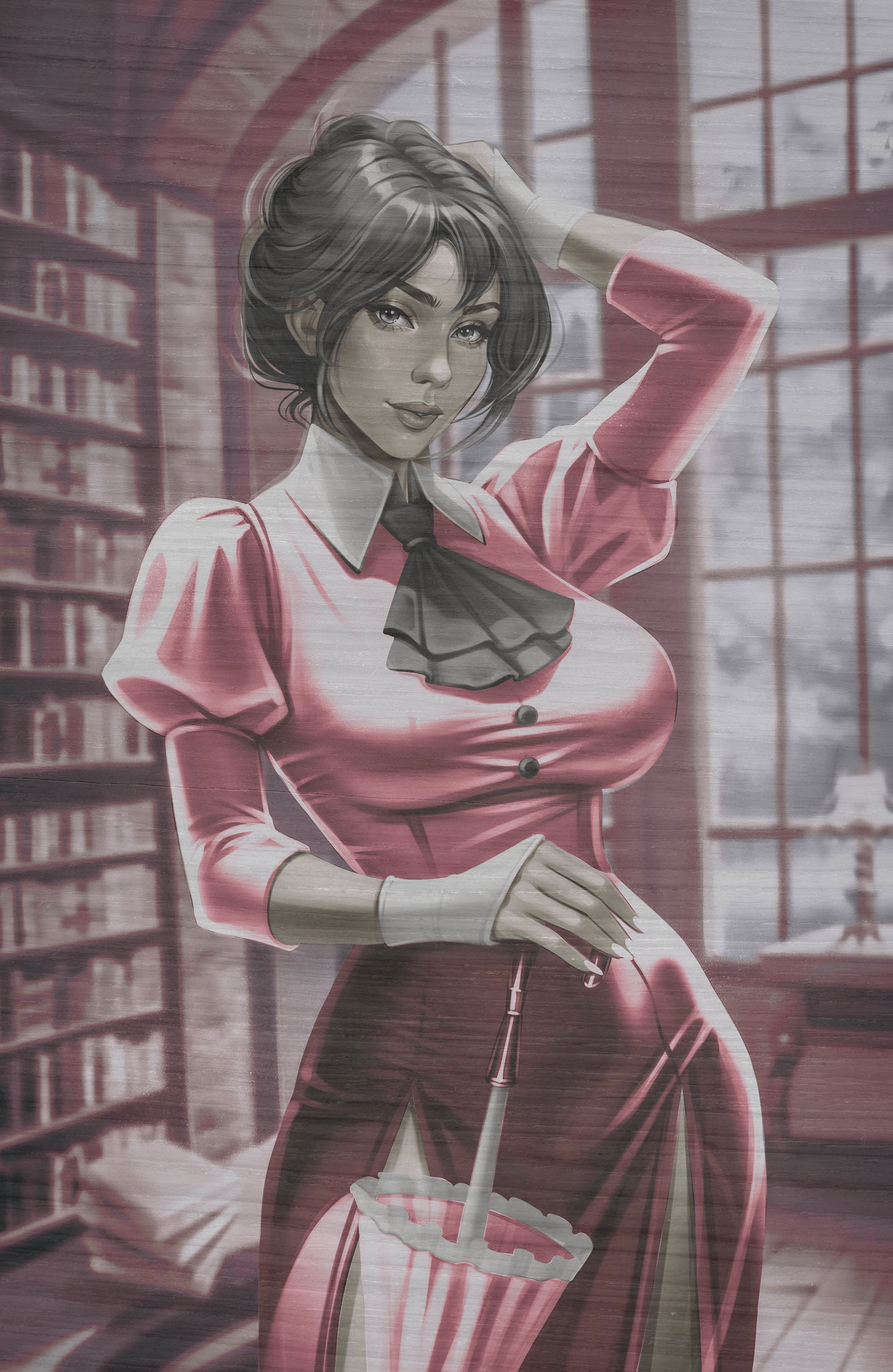 WAIFU CHRONICLES #1 - JUNGLE QUEEN COSPLAY - UV FLAT METAL/ UV WOOD TREATMENT - by Pilnikova - Preorder