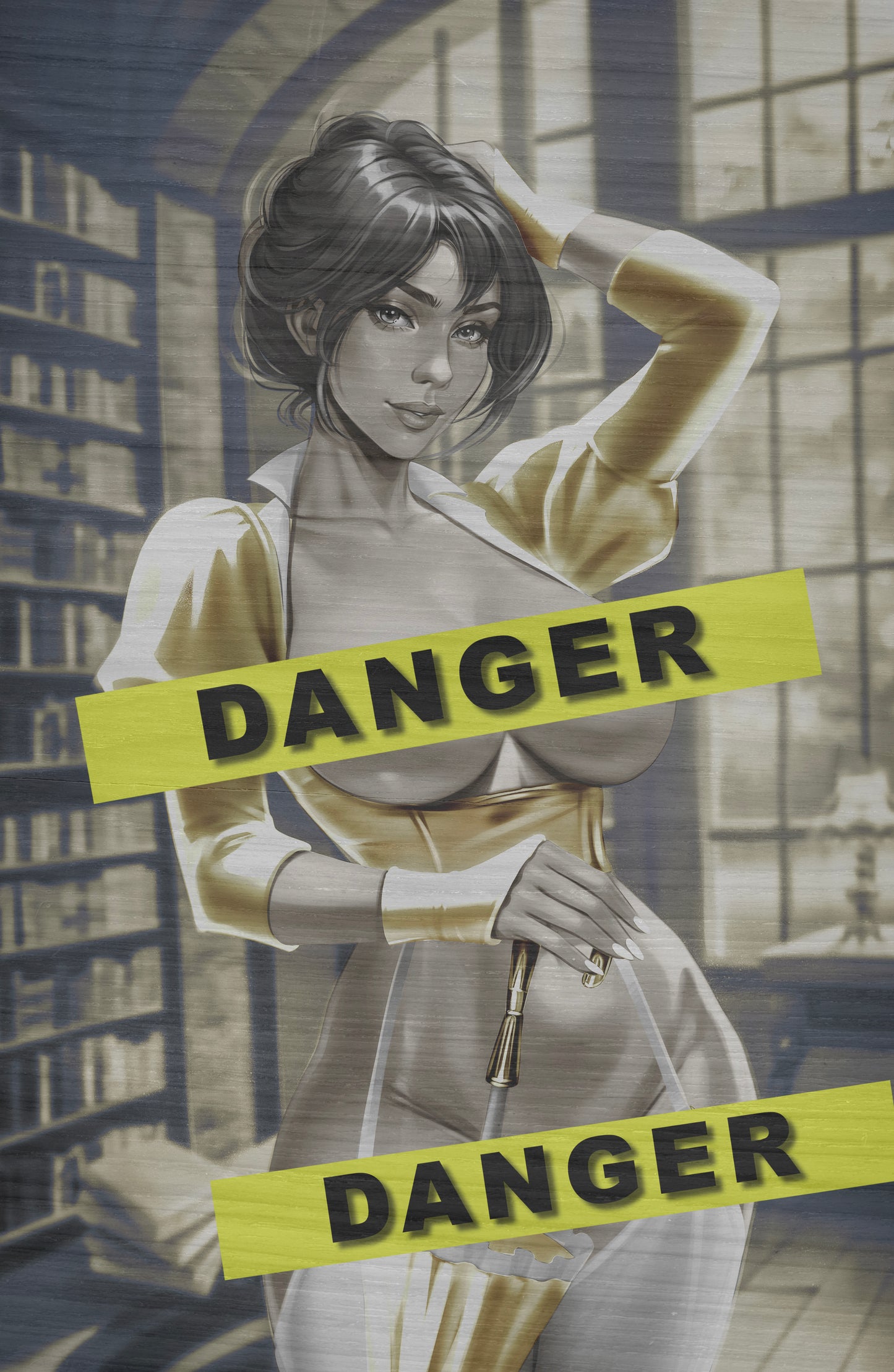 WAIFU CHRONICLES #1 - JUNGLE QUEEN COSPLAY - UV FLAT METAL/ UV WOOD TREATMENT - by Pilnikova - Preorder