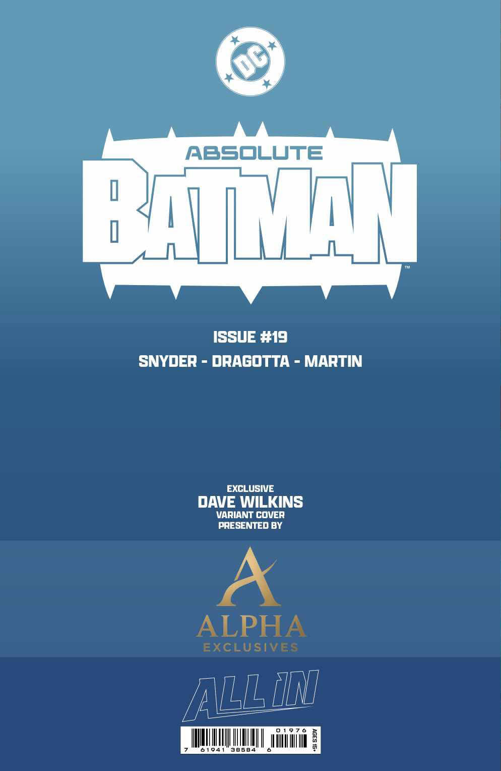 ABSOLUTE BATMAN #19 - DAVE WILKINS COBALT VIRGIN VARIANT