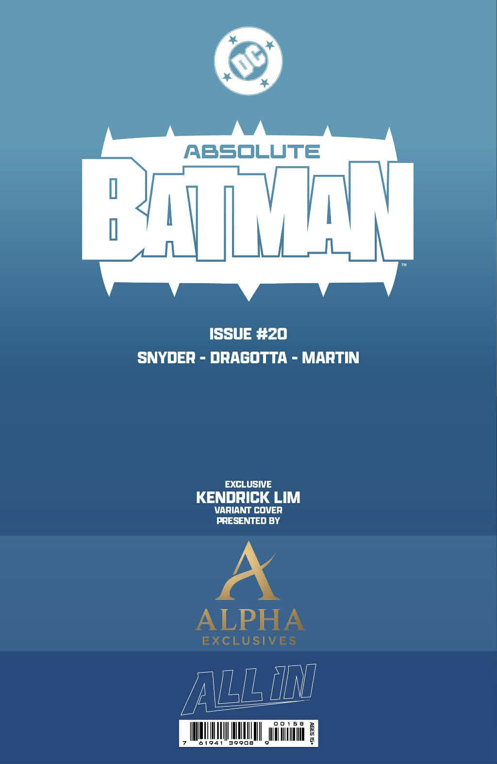 ABSOLUTE BATMAN #20 - KENDRICK "KUNKKA" LIM TRADE & VIRGIN BUNDLE SET (PRE-ORDER)