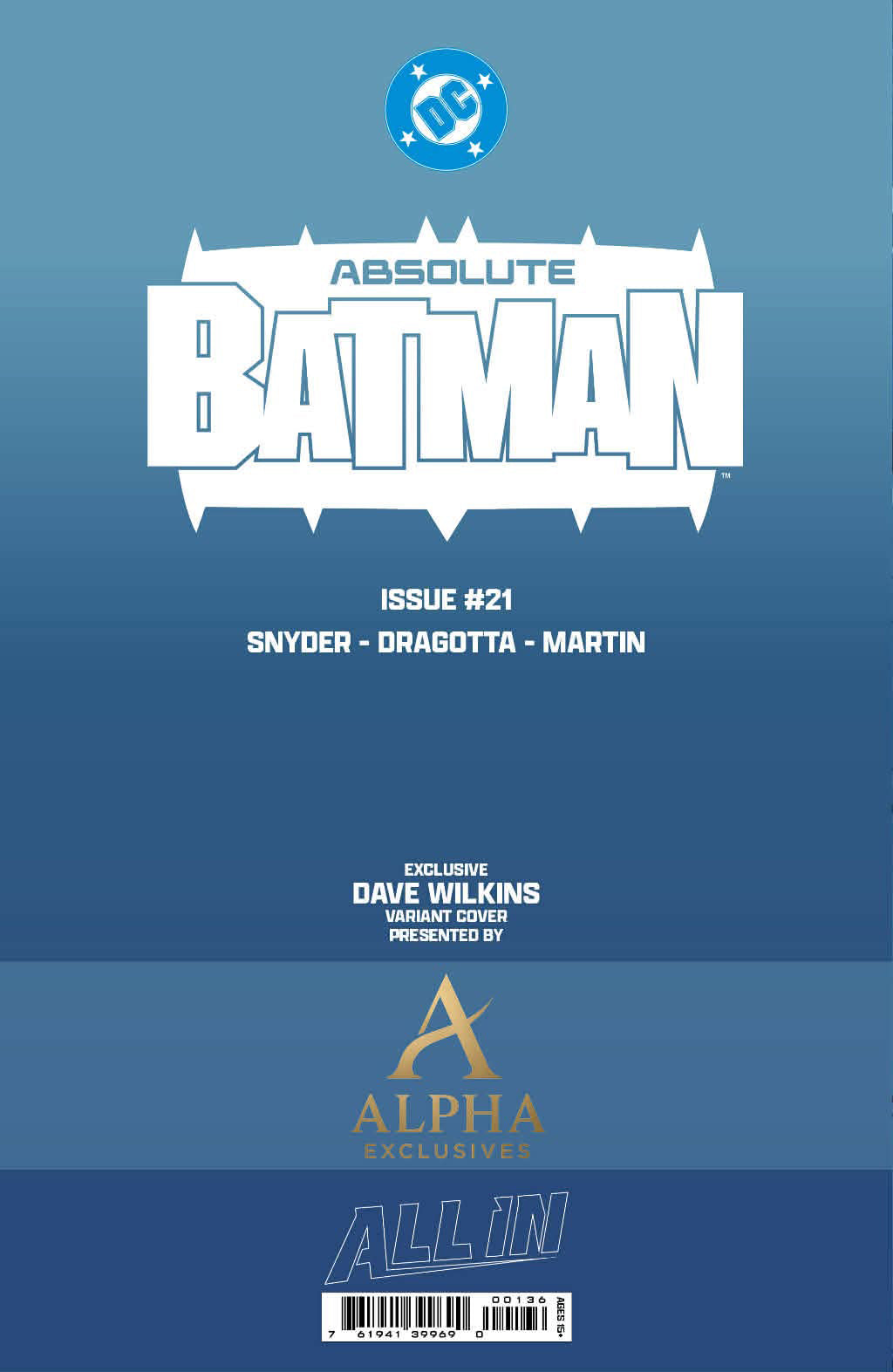 Absolute Batman #21 DAVE WILKINS HeroesCon Exclusive Trade/Virgin/Foil Set of 3
