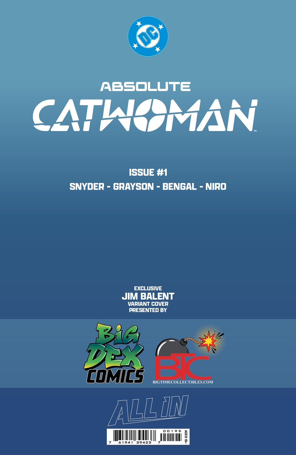 Absolute Catwoman #1 JIM BALENT Exclusive Virgin Variant