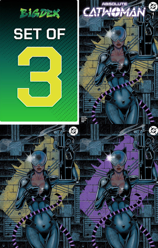 ABSOLUTE CATWOMAN #1 - JIM BALENT TRADE/ VIRGIN / FOIL BUNDLE OF 3