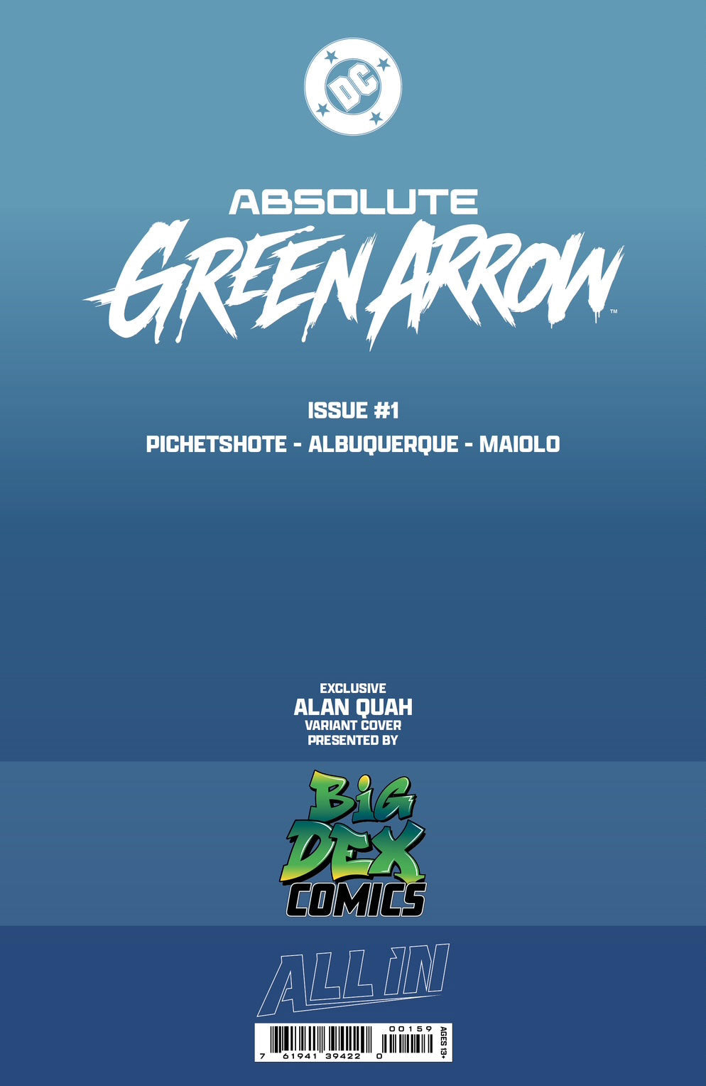 Absolute Green Arrow #1 ALAN QUAH Trade, Virgin & Foil Set of 3