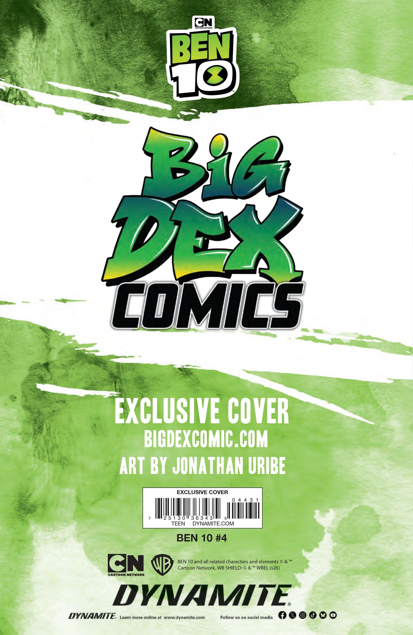 Ben 10 #4 JONATHAN URIBE Big Dex Comics Exclusive Variants Ldt 500!