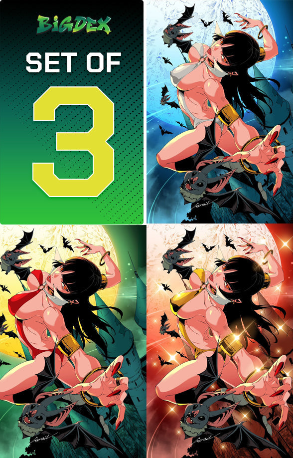 Vampirella #4 GODTAIL Moon Virgin Variants Set of 3