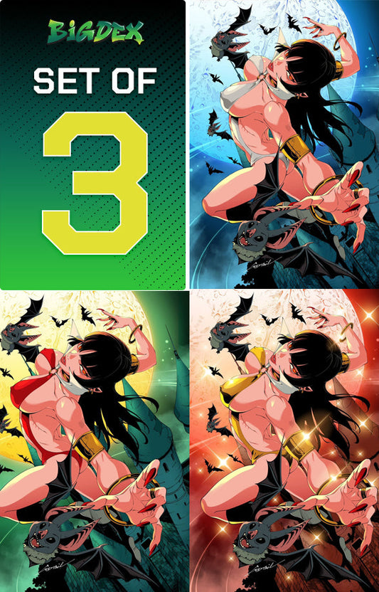 Vampirella #4 GODTAIL Moon Virgin Variants Set of 3