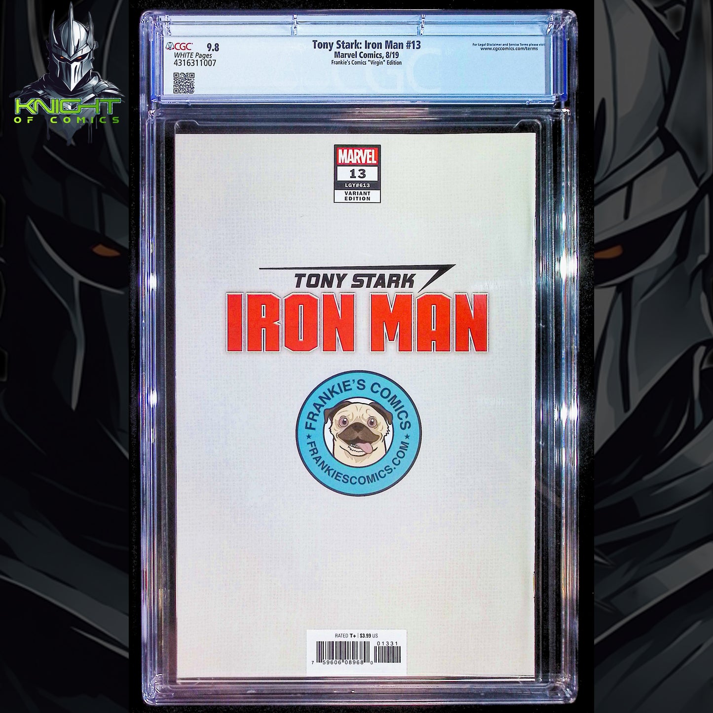 TONY STARK IRON MAN #13 - CLAYTON CRAIN VIRGIN VARIANT EDITION 2019 CGC 9.8 NM/M