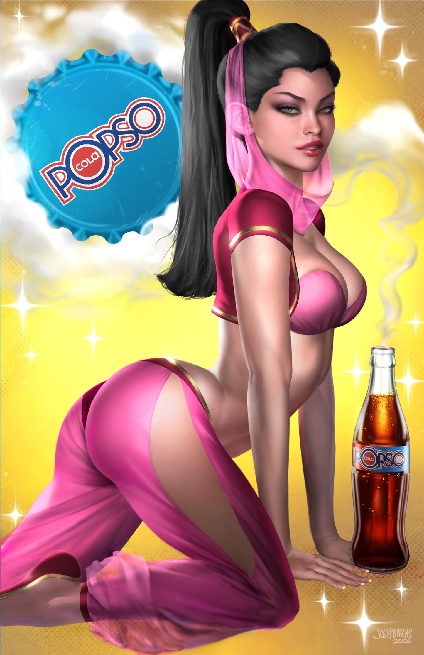 POP KILL #4 - JOSH BURNS PINK VIRGIN VARIANT HEROESCON EXCLUSIVE