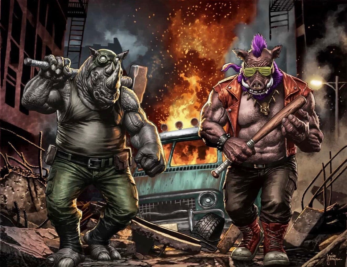 Teenage Mutant Ninja Turtles #19 MICO SUAYAN HeroesCon Exclusive BEBOP & ROCKSTEADY Foil Variant