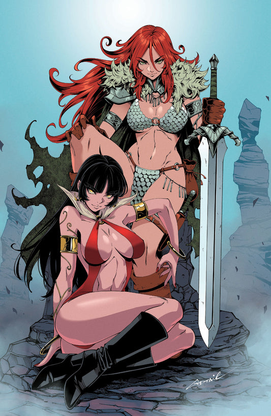 Vampirella vs. Red Sonja: Red City #1 GODTAIL Big Dex Exclusive BLUE Virgin Variant