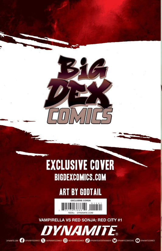 Vampirella vs. Red Sonja: Red City #1 Big Dex Exclusive SILVER Virgin Variant