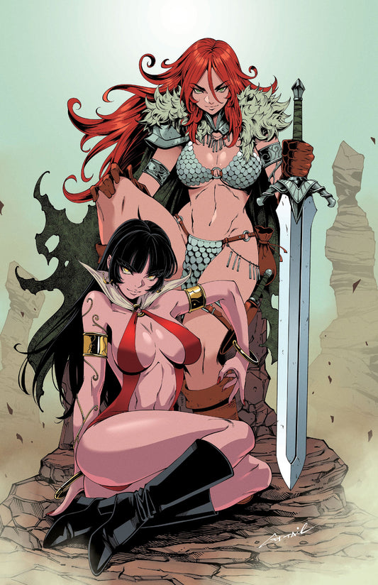 Vampirella vs. Red Sonja: Red City #1 Big Dex Exclusive SILVER Virgin Variant