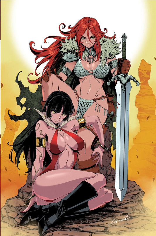 Vampirella vs. Red Sonja: Red City #1 GODTAIL Big Dex Exclusive YELLOW Virgin Variant
