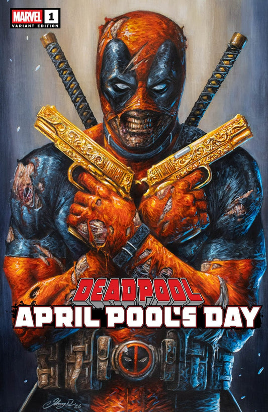 DEADPOOL APRIL POOL'S DAY #1 - JOHNNY DESJARDINS TRADE VARIANT