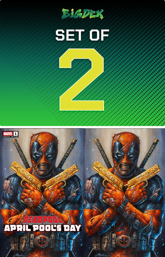 DEADPOOL APRIL POOL’S DAY #1 - JOHNNY DESJARDINS TRADE & VIRGIN VARIANT BUNDLE SET